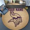 Custom Name,Minnesota Vikingsla pattern round rug,Carpet Rug for Living Room Bedroom Playroom ,Non-slip Floor Mat,Holiday Gifts and Birthday Gifts.