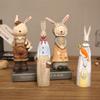 Resin Money Storage Jar Cute Design Cute Rabbit Statue Cartoon Easter Bunny Bank Collectible