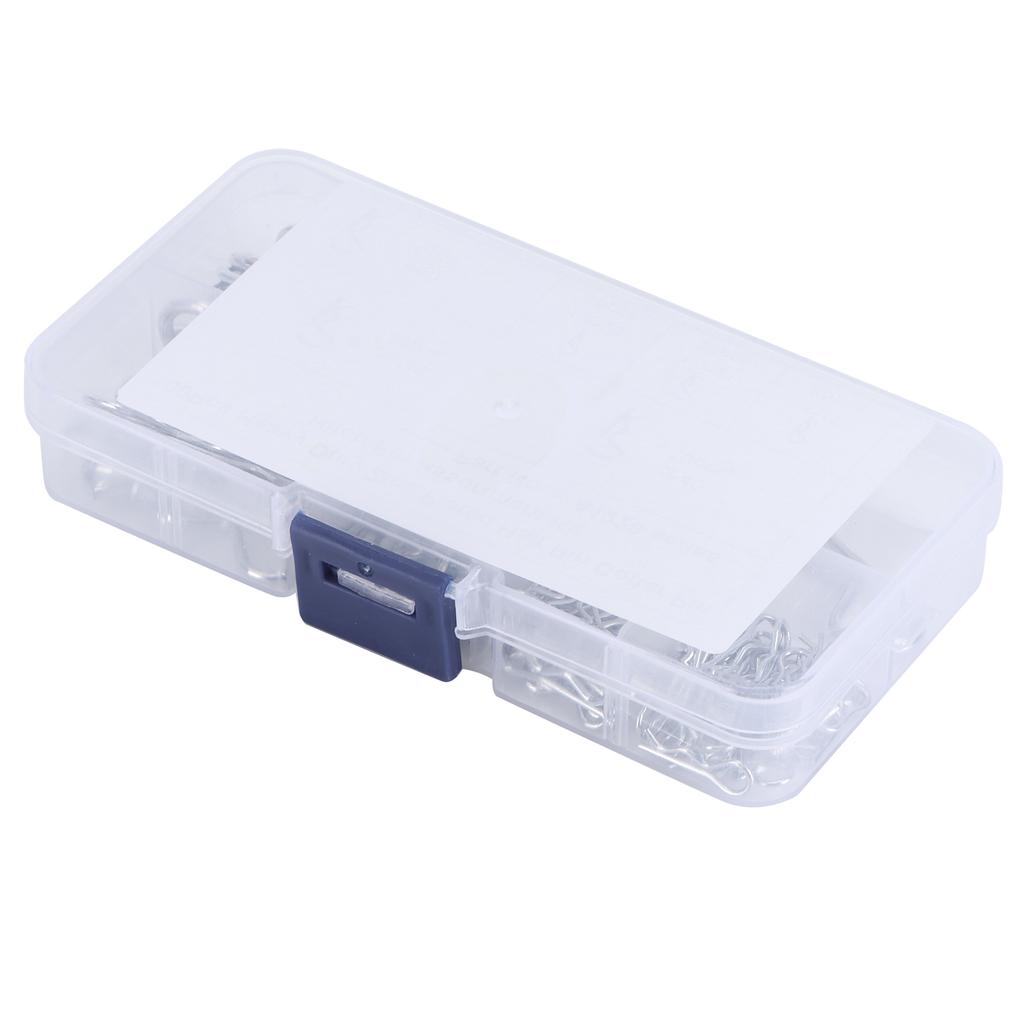 100 шт. шплинтов R, зажимы для тракторных штифтов с пластиковой коробкой, набор зажимов для крепления