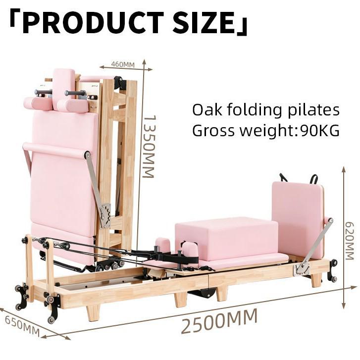 Foldable Oak Pilates Core Bed for Yoga Studio Fitness