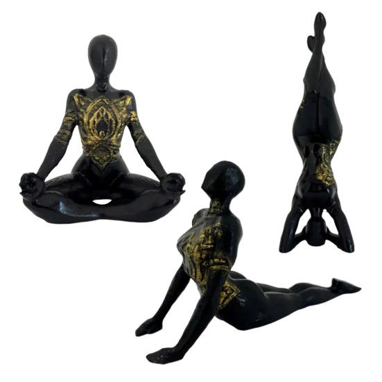Статуэтка для йоги из смолы, фигурка дзен-йоги, украшение для домашнего рабочего стола, украшение для комнаты для медитации, комната для занятий йогой, подарок любителям йоги