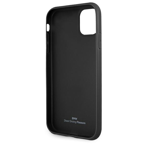 Etui do iPhone 11 BMW Leather Curve Perforate Czerwone