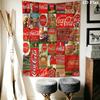 Cocacola Classic Tapestry Wall Tapestry Wallmounted Fashion Print Work Of Art Background Cloth Wall Decoration