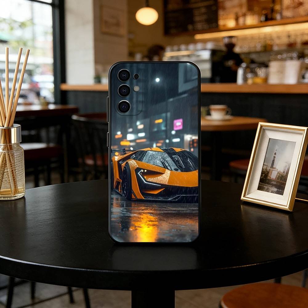 Чехол для телефона Supercar для Samsung S25, S24, S21, S22, S23, S30, Ultra, S20, Plus, Fe, Мягкий силиконовый черный чехол