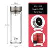 Xeno Double-Wall Glass Tea Infuser Mug