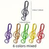 30pcs Colorful Musical Book Marks Note Paper Clip Stationery Random Color Bookmarks Metal School Office Supply Teacher Supplies