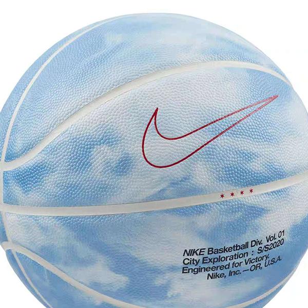 Nike Городское исследование Чикаго Облачный принт ПУ Баскетбольный мяч Небесно-голубой Размер 7 Мяч для тренировок CT4887-910