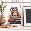 Мультяшные животные Сова Книги Детская спальня Кабинет Стена Украшения Декоративные настенные наклейки