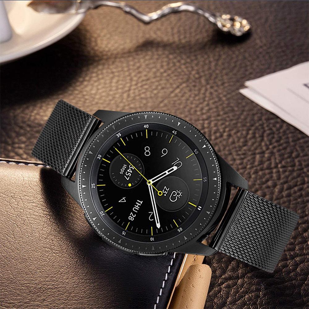 22 мм 20 мм Миланский ремешок для Samsung Watch 3/4/5/Active 2 Магнитный браслет из нержавеющей стали для Huawei Watch 3/GT 2/Amazfit GTR