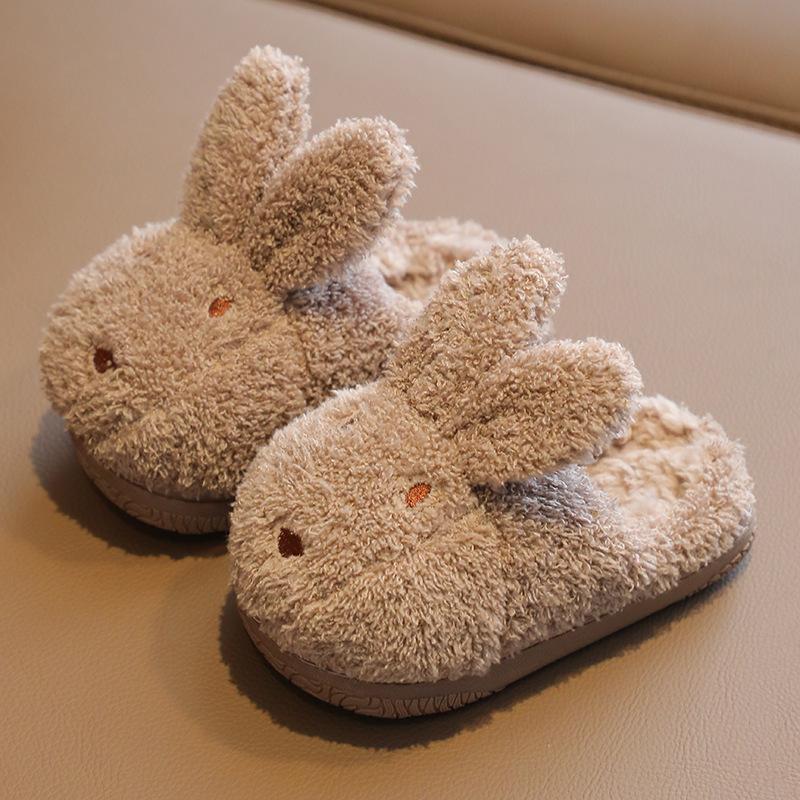 Kids Warm Slippers Children Winter Plush Shoes Soft Sole Home Indoor Girls Boys School Cute Newest Gift