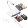 Высокоскоростная док-станция USB Type-C 3.0 с кард-ридером 4-в-1 для карт TF и SD