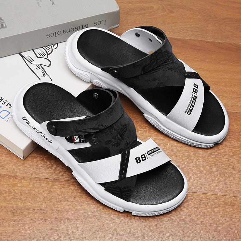 Новые летние мужские сандалии два способа носки дышащие модный тренд универсальные повседневные пляжные туфли оптом от крупной фабрики