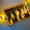 10 Christmas Patterns Christmas Lights String 2 AA Battery powered LED String Light  Desk
