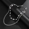 Zinc Zinc Zinc Alloy Pearl Waist Chain Tassel Pants Chain Goth Tassel Jeans Chain  Female