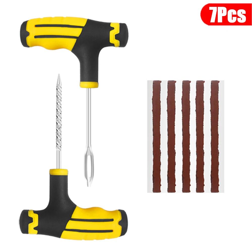 31Pcs Car Tire Repair Tool Auto Bike Tubeless Tire Tyre Puncture Tire Repair Kit Plug Garage Repair Plug Tools Kit Accessories