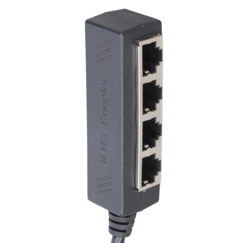 Адаптер-разветвитель Ethernet RJ45, 1 на 4 порта, сетевой удлинитель, высокая скорость для дома и офисов