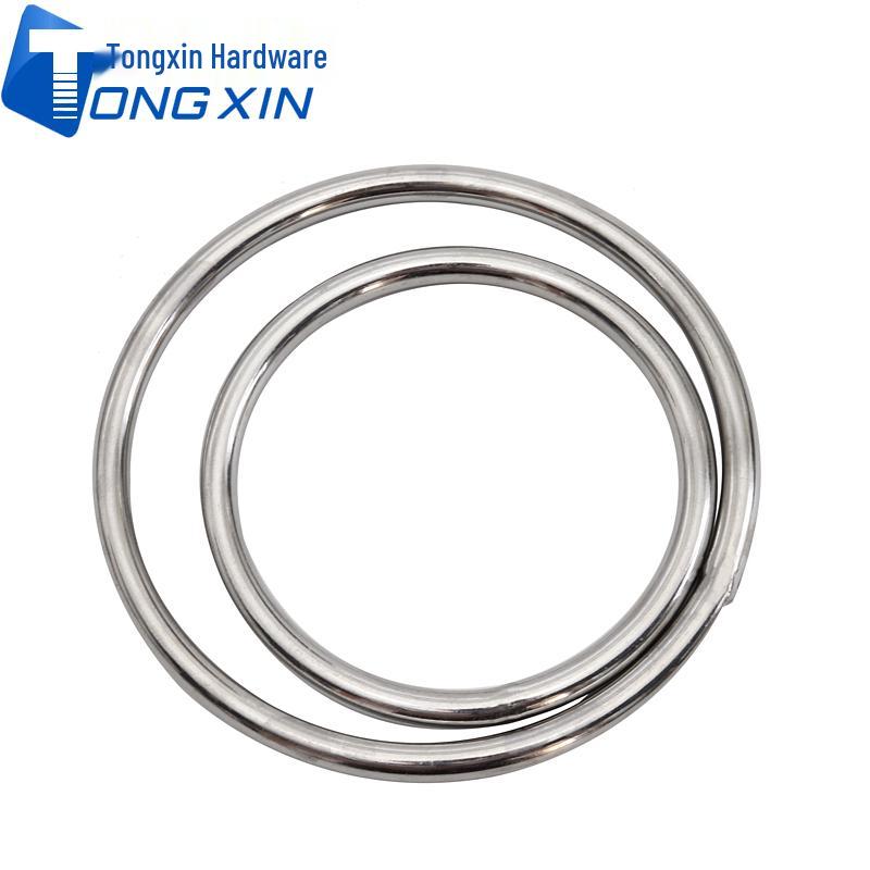 304 Stainless Steel Solid Welded O-Ring for Pets, Fishing Nets, Pull Handles, and Rust-Resistant Applications