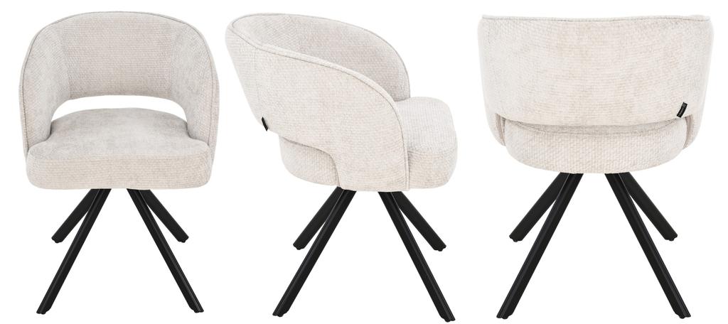 MIREA upholstered chair, beige fabric