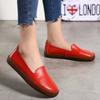 Весна Осень Новые Большие Женские Туфли Кожаные Мягкие Подошвы Лоферы Противоскользящие Удобные Плоские Модные Повседневные Женские Одиночные Туфли Mujer