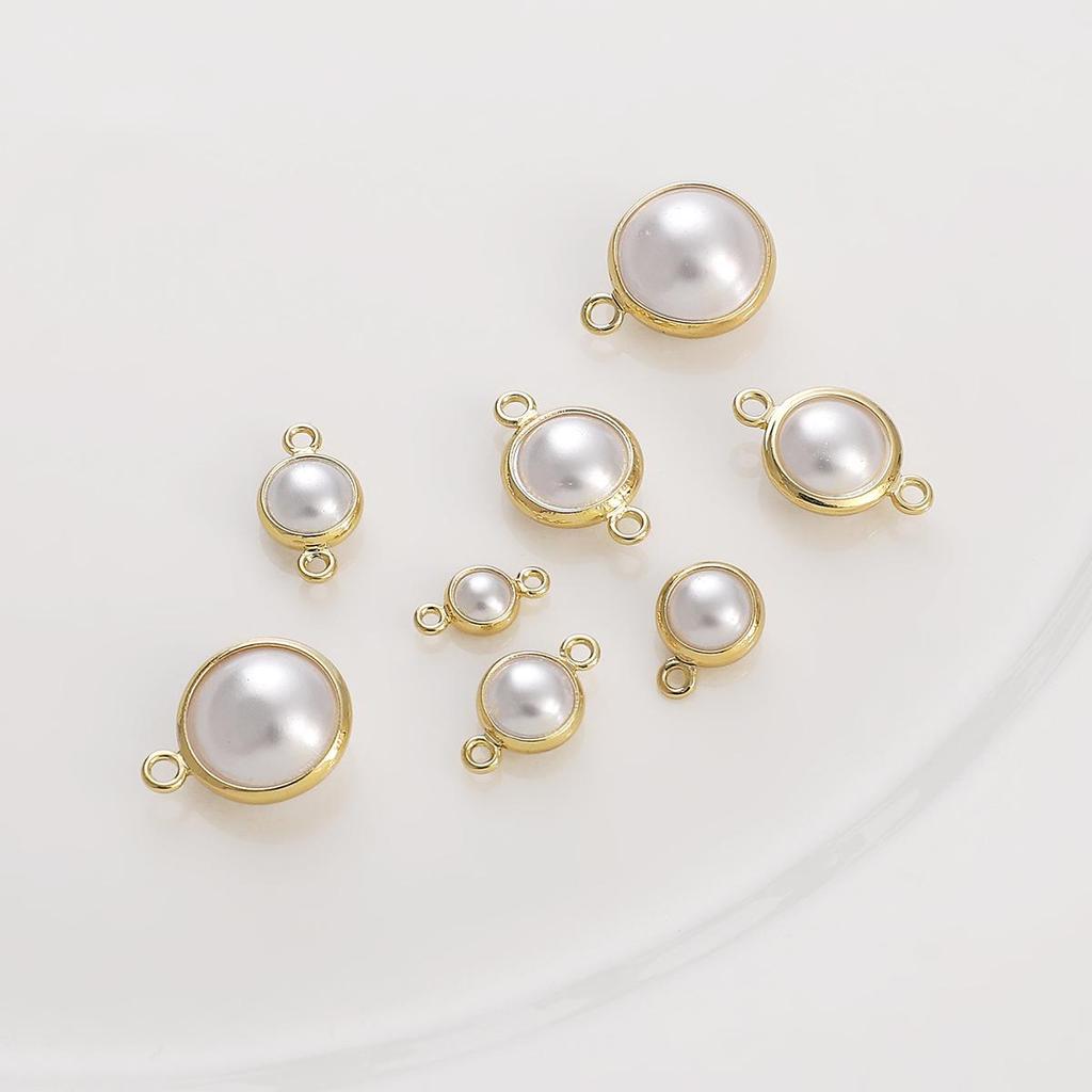 4/6/10 мм латунный соединительный Шарм с бусинами для серег, браслетов, ожерелья, изготовления ювелирных изделий своими руками