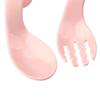 Self Feeding Antislip Utensils Solid Color Twist Fork Spoon Suit 2Pcs/Set Infant Training Baby