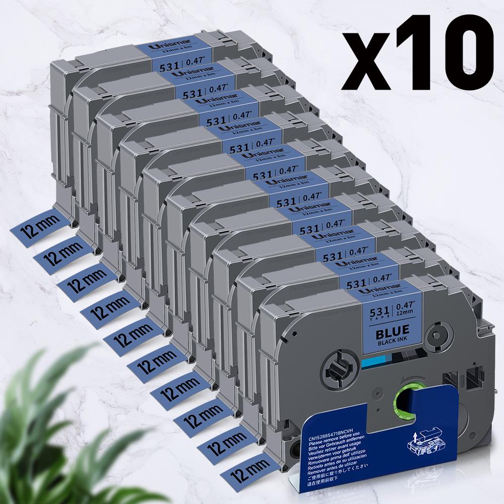 5PK/10PK 6/9/12mm TZe231 Compatible for Brother P-touch TZe221 TZe211 TZe-White-Tape Lamination Label for Brother PTH110 Printer