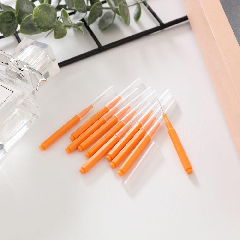 30Pcs Disposable Interdental Brushes Soft Micro Teeth Cleaning Tools Braces Brush Travel