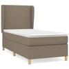 3128345 vidaXL Divan Bed with Mattress Taupe 100x200 Cm Fabric