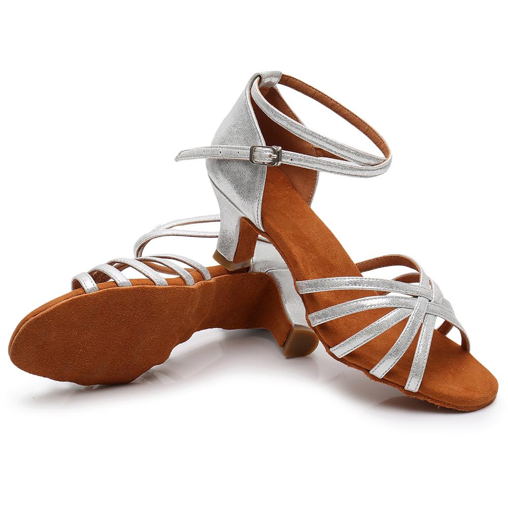 Туфли для латиноамериканских танцев на среднем каблуке для женщин и девочек, с мягкой подошвой, для сальсы, танго, бальных танцев, каблук 5 см