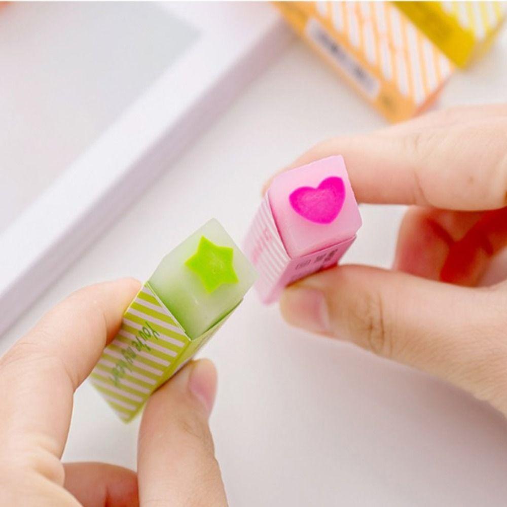 Kids Gifts Fancy Eraser Random Color Cute Eraser Useful Strip Eraser