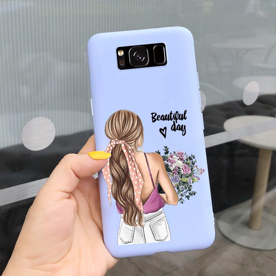 Чехол для Samsung Galaxy S8 Чехол Galaxy S8+ Стильный Подсолнух Красивые Девушки Чехол Для Samsung S8 Plus GalaxyS8 S8+ Мягкие Сумки Чехол
