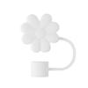 Silicone Straw Cap 10mm/0.4in Flower Shape Dust-Proof Insect-Proof Reusable Straw Tips Lids Funny Cartoon Tumbler Straw