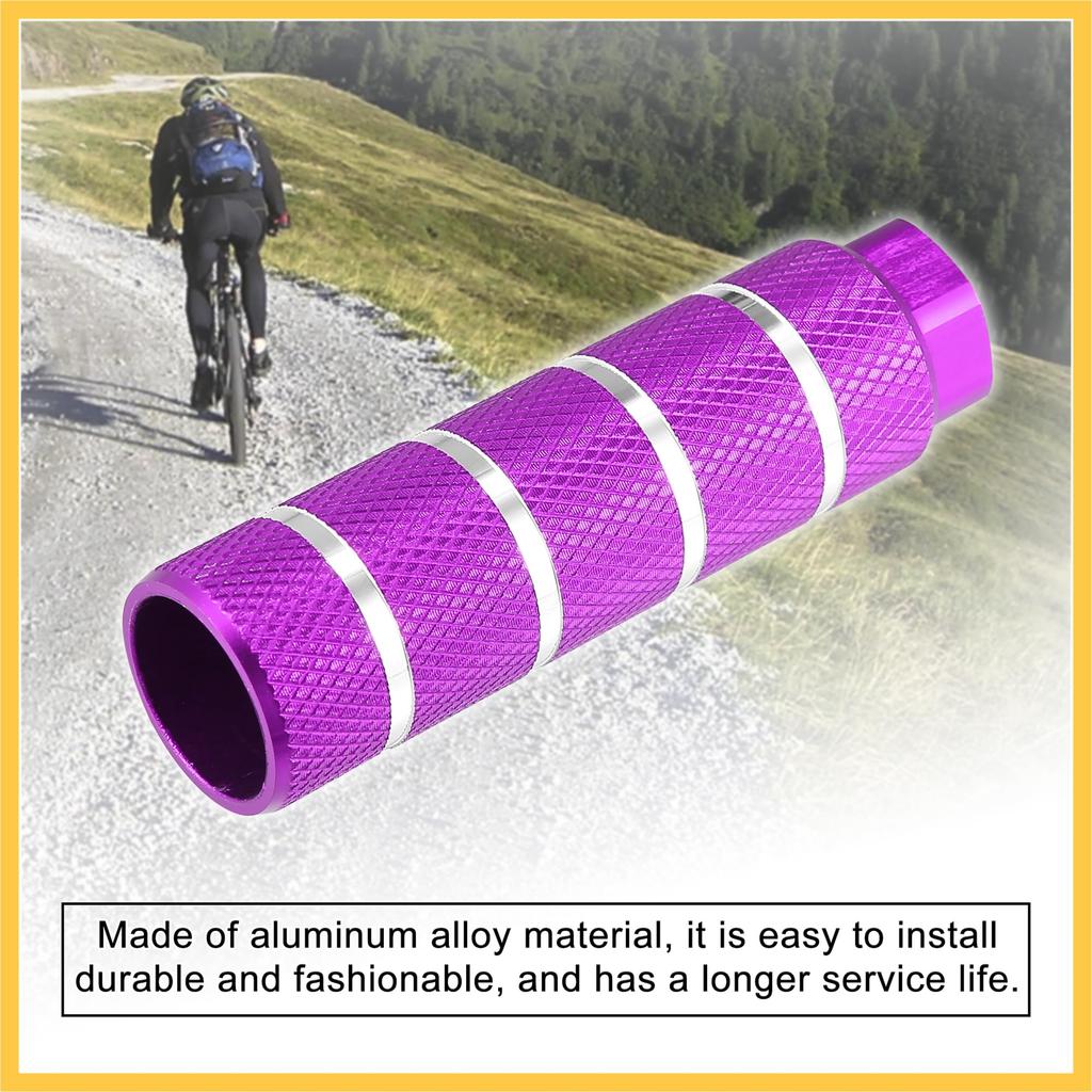 BULLSPANN Велосипедный набор подножек с алюминиевой осью, универсальная посадка для фиолетовых пег/подножек, 4, сплав, совместимость с 3/8", BMX/MTB/мини-велосипеды,