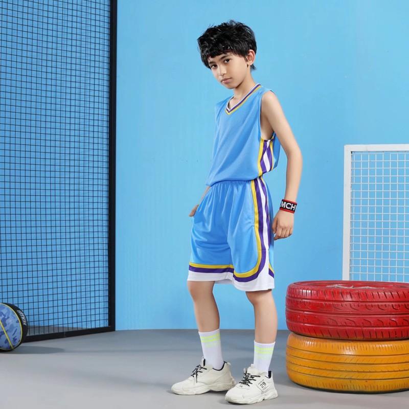 Kids Basketball Jersey Set Girls Boys Students Training Performance Uniforms