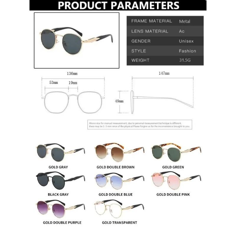 Винтажные круглые металлические солнцезащитные очки женские новые модные ретро солнцезащитные очки женские брендовые дизайнерские Ins модные мужские очки