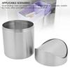 Silver Desktop Trash Can Swing Lid Swing Lid Trash Can Sleek Mini Trash Can  Car