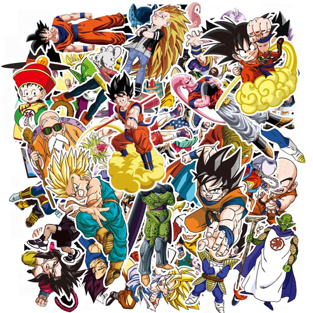 10/30/50/100 шт. Аниме Dragon Ball Сон Гоку Наклейки Крутые Граффити Наклейки Скейтборд Гитара Телефон Шлем Мультяшная Наклейка Игрушка Подарок