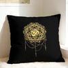 Luxury Golden Mandala Om Pillow Case Graphic Pillow Cover Vintage Cushion Cover For Sofa Home Decoration