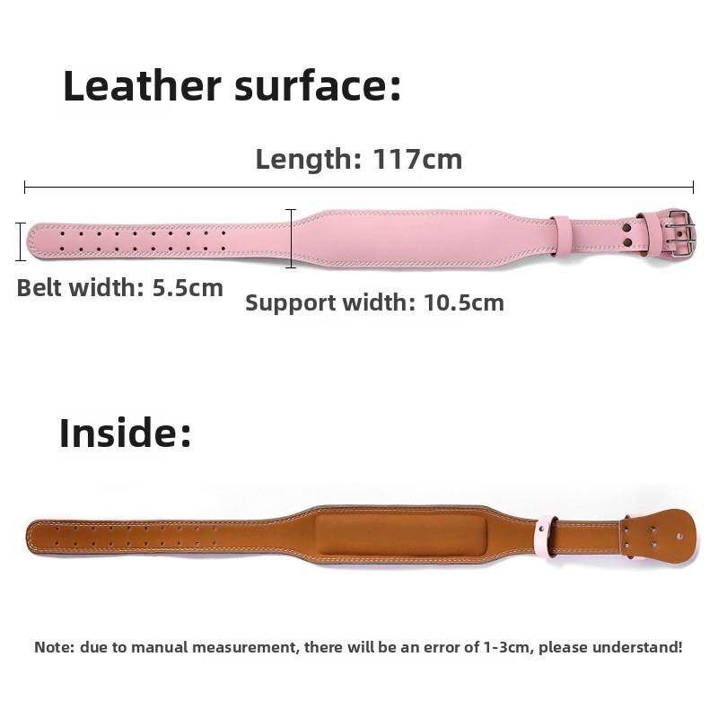 Кожаный фитнес-пояс для тяжелой атлетики для женщин с мягкой поясничной поддержкой для силовых тренировок и упражнений приседания