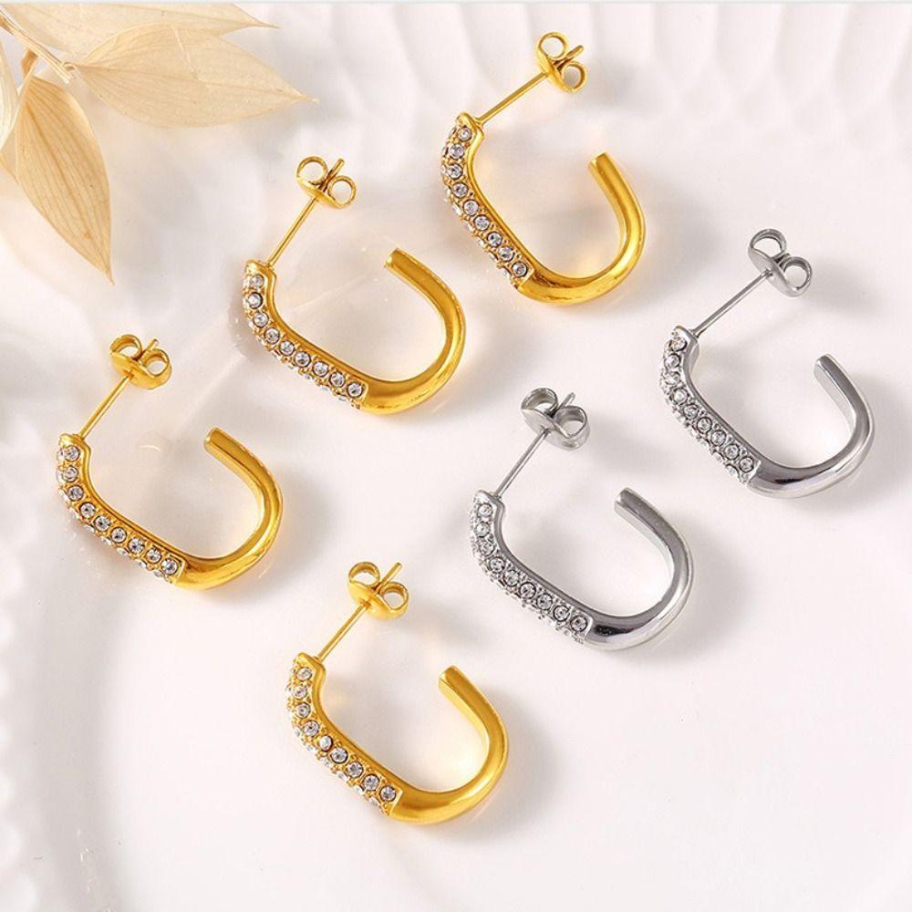 Delicate Design Geometric Square Earrings Geometric Design Stainless Steel Earrings Daily Wear