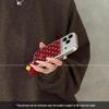 Чехол для Apple 17 и iPhone 16 Pro - Премиум, Уникальный Стиль, Красный со Звездами и KT Cat