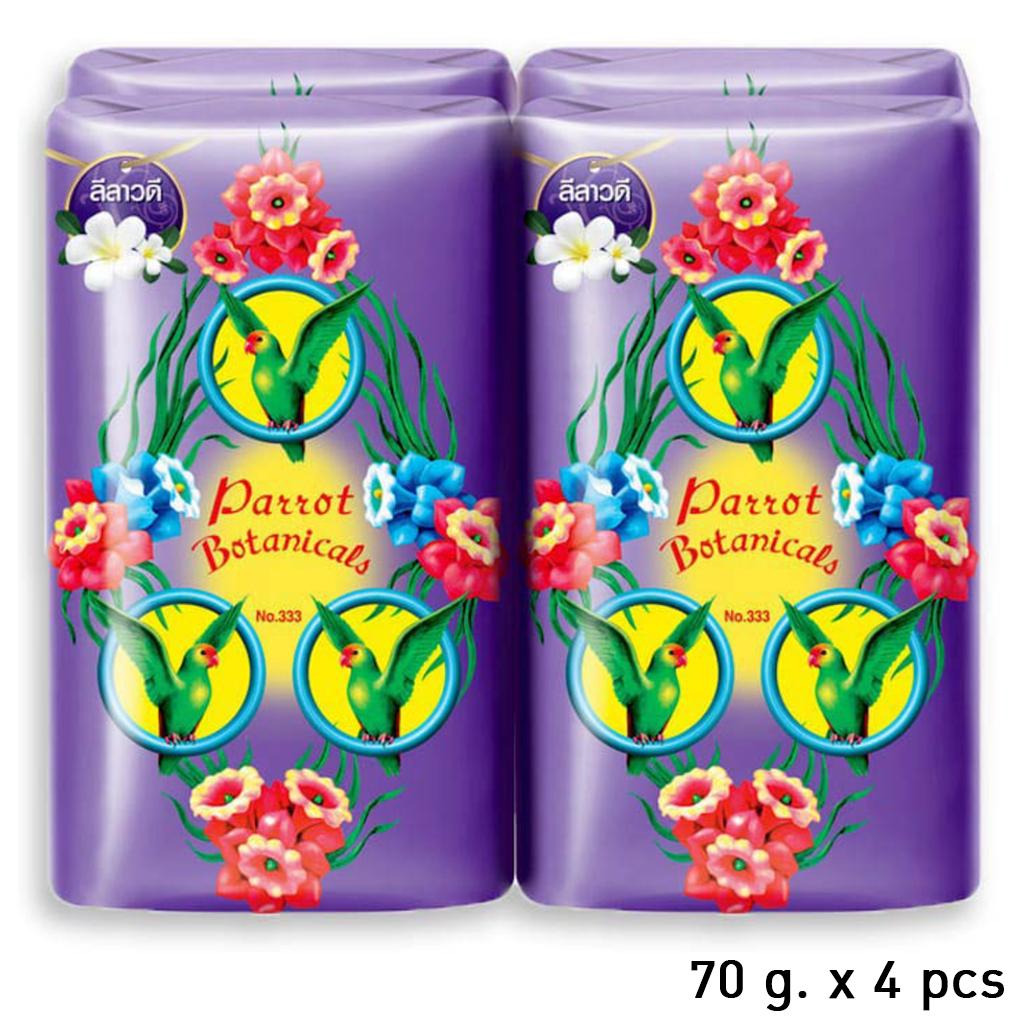 Parrot (Nokkaew) Мыло Botanical 70 г / 105 г x 4 шт - тайское