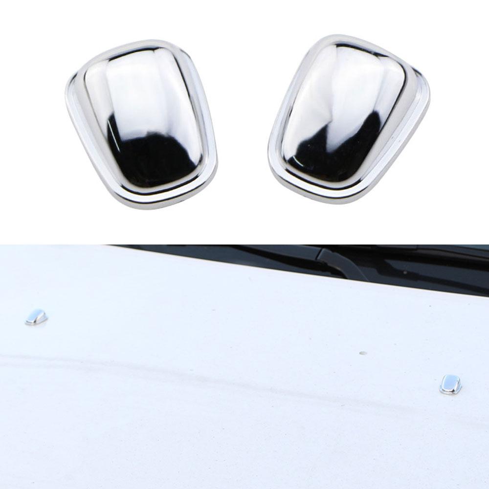 For Ford Ecosport 2012 - 2017 ABS Chrome Sprinkler Head Water Spray Nozzle Wiper Water-jet Cover Trim Accessories
