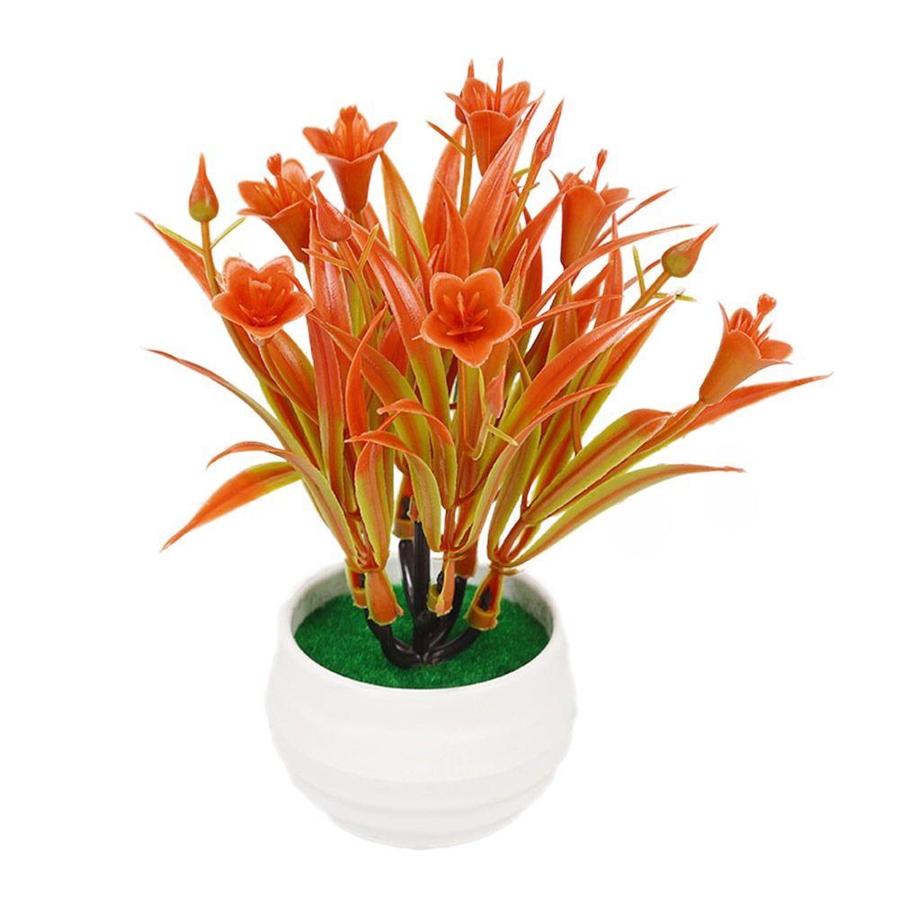 Имитация лилии розы реалистичное растение в горшке яркая искусственная трава в горшке подарок искусственный цветок бонсай