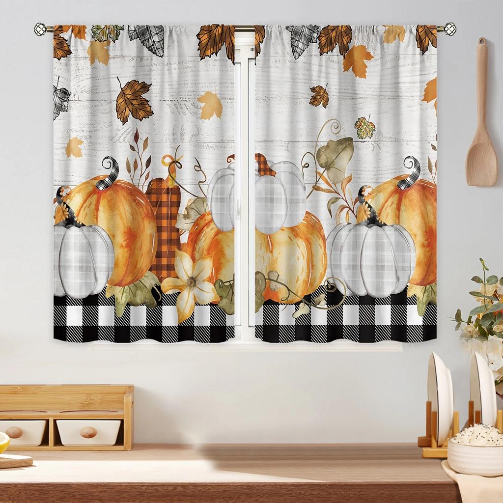 Farmhouse Kitchen Drapes Country Style Rustic Style Fork Knife Retro Window Treatment For Kitchen Bedroom Cafe Living Room Home Dec