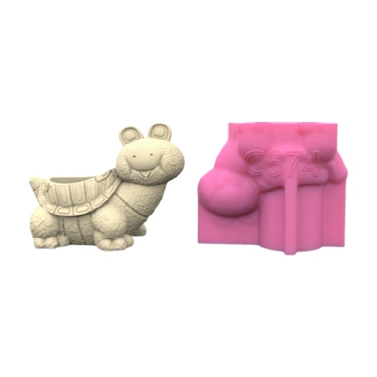 Силиконовая форма для цветочных горшков 3D Черепаха Форма для суккулентов Домашние украшения
