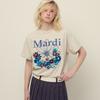 [mardimercredi] Футболка FLOWERMARDI JARDIN_ОАТМИЛ БЛЮ