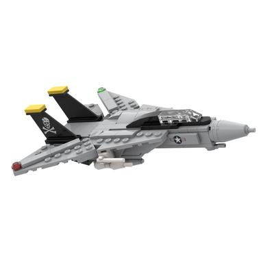 Мини-модель F-14 Tomcat с подвижными крыльями, строительные блоки, сборные кирпичи для самостоятельной сборки, образовательная коллекция игрушек, подарок на Рождество и день рождения