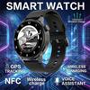 Умные часы DT4+ для мужчин, NFC, голосовой помощник, пароль, BT-звонки, 390*390, GPS-трекер, беспроводная зарядка, женские умные часы