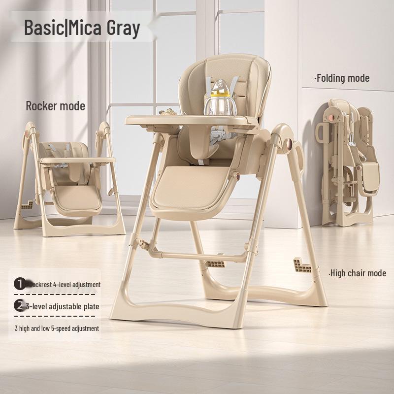 Многофункциональный портативный детский стульчик для кормления: Складной, подходит для дома и путешествий.